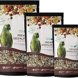 BirdsNature Premium Seed & Nut Mix Food for African Greys Parrot, Senegals, Amazons, Electus, Small Cockatoos, Conures, Caiques & Exotic Birds (1000g)-image-56