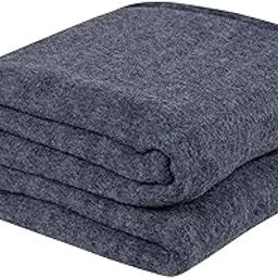 NHD HOME Grey Color Woollen/Polar Fleece Blanket Warm Soft Lightweight for Heavy Winter Single Bed Blanket (Grey/Charcoal, 1400 Grams)-image-11