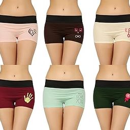 Regular Cotton Tummy Tucker Boyshorts for Women (Pack of 6)-image-38