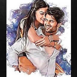 Vsk Sketch Art Photo Frame with Custom Handmade Digital & Oil Painting For Special Days (Black)-image-23