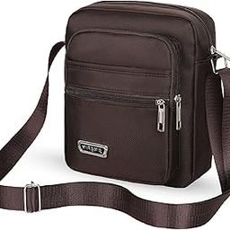 Shoulder Bag - Multi-Function PU Leather Office Bag, Sling Bag for Men and Women, Waterproof Cross-Body Bag for Travel Equipment, Compact Messenger Bag for Storage (Four-Layer Zipper Brown)-picture-13