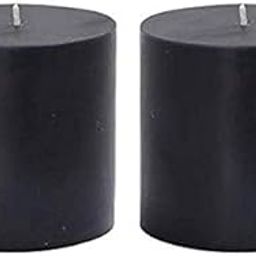 MAGICMOON Black Colour FRAGNANCED & SMOKELESS Pillar Candle for Home & Decoration (2 X 2 INCHES) (Set of 2) (Burning TIME 30 HRS Each) (Cardamom)-image-36