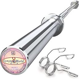GYMINGWORLD® 4 Feet Olympic Rod (Bearing both side) straight heavy for fitness workout 30 mm Solid bar, Sleeves for 50 mm Olympic plates with 2 Spring locks-8