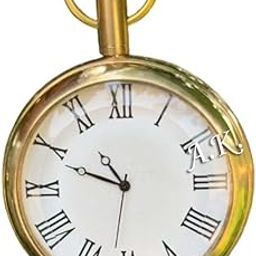 Brass Nautical Antique Pocket Watch Compass Marine with Leather Case Best Gift, Best Compass for Hiking & Travelling-image-41