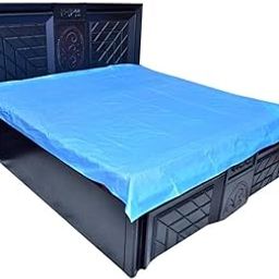AG CREATION PVC Bedsheet,Baby Plastic Sheet/Mattress Protector Sheet,Waterproof Bedsheet Plastic/Size (6.5 Ft x 6 Ft Or 72 Inch x 80 Inch Double) (Pack of 1, Blue-14