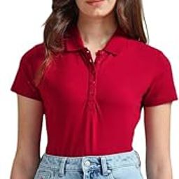 Half Sleeves Polo Tshirt,Plus Size Women Tshirt,T-Shirt04.-image-26