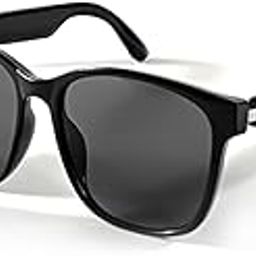 QJF Smart Glasses, Polarized Bluetooth Sunglasses with Speaker, Voice Assistant, Open Ear, UV Protection Outdoor Audio Polarized Sunglasses Unisex (Gray)-picture-2