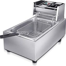 THW Steel Electric Deep Fryer (Silver) 6 LTR Copper Element-picture-9