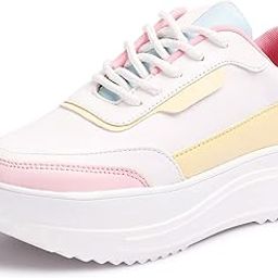 Women's Shoes for Walking Gym Training, Casual, Sports, Slip-On, Lightweight Lace up Athletics Slipon Running Sneaker for Ladies and Girls LBCNV4014-image-58