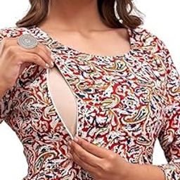 Women's Maternity Kurti for Feeding Zippers-image-71