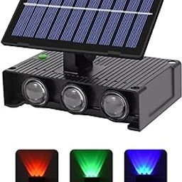 Epyz Solar Wall Light Outdoor UP & Down Waterproof Garden Decoration Wall Lamps Step Street Small Night Lamp Garden Lighting Fence Courtyard Decor 6 LED [ Multicolor, Pack of 1 ]-picture-22