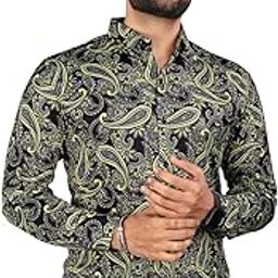 Men's Designer Printed Shirt Paisley Shirt for Wedding | Festive & Daily Use-picture-37