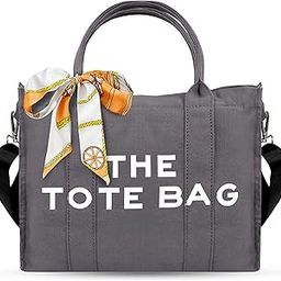 Canvas Tote Bags for Women Large Capacity Shoulder Bag with Inner Pocket Everyday Handbags for Office, College and Travel-image-30