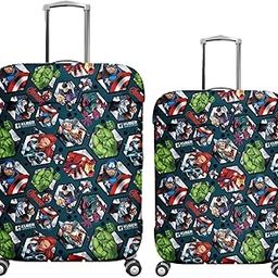 Marvel Avengers Luggage Cover | Polyester Travel Suitcase Cover | Washable | Stretchable Suitcase Cover | 18-22 Inch-Small | 22-26 Inch-Medium | Pack of 2 | Blue-image-43