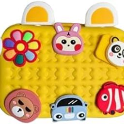 Kids Animal Design Silicone Sling Bag Cross-Body Bags with Decorative Cartoon Characters, 6 Cute Charms-image-90