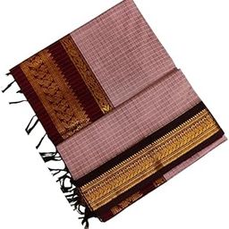 Women's Kanjivaram Soft Kalyani Cotton Checked Silk Gadwal Saree With Blouse Piece | Linen Silk Saree with Rich Zari Pallu | Attach Un-stitched Blouse-18