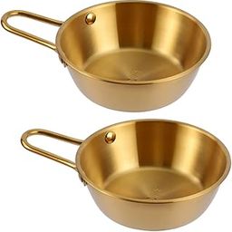 Prostuff.in®1Pcs Sierra Bowl 380ml with Handle – 304 Stainless Steel, Lightweight & Durable Portable Outdoor Camping & Golden Metal Bowl for, and Kitchen Use-image-39
