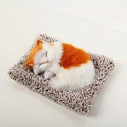 REMANG Cute Sleeping Cat Plush Toy with Meow Sound, Gift for Kids Car Dashboard Accessories-image-81
