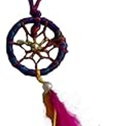 Ryme Multi Color 1 inch Wall Hanging Mini Dream Catcher for Car Rear View Mirror-image-31