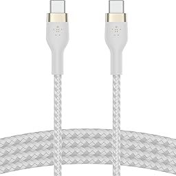 Belkin USB-C TO USB-C 2.0, BRAID SIL, 1M, WHT, APL-16