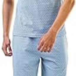SleepZ Men Regular Fit Print Pattern Pure Cotton Round Neck T Shirt with Shorts-picture-11