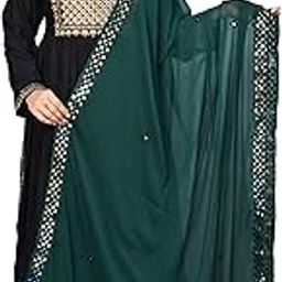 womens fancy mirror four side embroedary chiffon dupatta-image-84