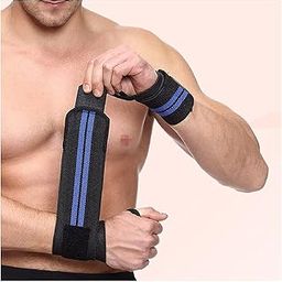 Quick Fit Wrist Support Band | Wrist Wraps | Wrist Band | Wrist Wraps with Thumb Loop for Weightlifting | Wrist Wrap for Gym, Powerlifting, Cross- Fit | Wrist Support Band for Men and Women (Blue)-picture-16