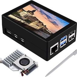 GeeekPi 3.5 inch HDMI Touch Screen with Case for Raspberry Pi 5, with Official Pi 5 Active Cooler, 320x480 Monitor TFT LCD Display for Raspberry Pi 5-25