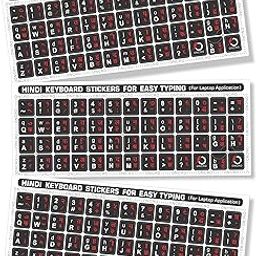 3 pcs, Hindi Keyboard Sticker, English Hindi Typing Keyboard Language Sticker Black for Computer Laptop Compatible Fonts kundli krutidev (Hindi Fonts Like Devanagari, Mangal not Supported)-image-72