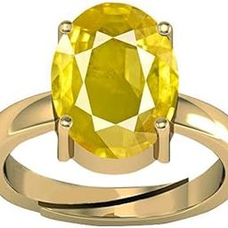 8.25 Ratti 7.43 Carat A+ Quality Yellow Sapphire Pukhraj Gemstone Ring for Men and Women's-image-88
