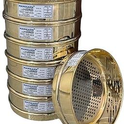 MANIKARN Test Sieve 8 inch (Diameter 200mm) 4.75 mm, 2.36 mm, 1.18 mm, 600 micron, 300 micron, 150 micron, 75 micron (Set of 7 Sieves) Stainless Steel Mesh with Brass Frame-picture-13