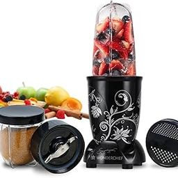 Wonderchef Nutri-blend 500W Juicer Mixer Grinder | Smoothie Maker Blender | 22,000 RPM Full Copper Motor | 2 Unbreakable Jars | Free Recipe Book by Chef Sanjeev Kapoor | 2 Year Warranty | Black-11