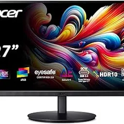 Acer CB272K 27 Inch UHD 4K 3840x2160 IPS Backlit LED Monitor I Type C 90W PD I HDR 10, Delta E<1, 350Nits, 99% sRGB I Height Adj, Tilt, Pivot I 1xHDMI, 1xDP, 1xType-C I Eye Safe Certified I Speakers-picture-9