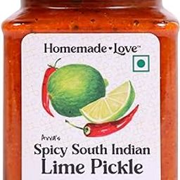 Homemade Love Spicy Lime Pickle (250 Gm) | South Indian Taste Lemon Pickles | Nimbu ka Achar Perfect for Rice, Dosa, Idli, Chappati | Tasty & Tangy Home Made Lemon Ka Achar | No Artificial Flavors-image-5