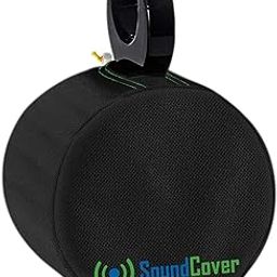 2 Black Heavy Duty Marine Speaker Covers for Round 8" Boat ATV Wakeboard Tower Pod Speakers - Fits Boss Audio, MCM Custom Audio, Rockville Marine Speakers, Sold in Pairs (Size H 14" x W 14" x D 12.8”)-picture-23