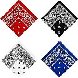 ™ 4 Pieces Unisex Cotton Paisley Bandana Cowboy Head Scarf Head Wrap | Scarves & Wraps | Womens Accessories-image-80