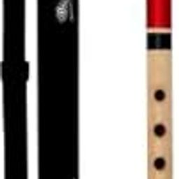 SNAPNCLAP Professional Flutes C Sharp Medium Right Hand Bansuri - 7 Holes 18.5 Inches Natural Bamboo Flute with Carry Cover - Handcrafted Indian Flute for Musicians, Easy Playability.-25
