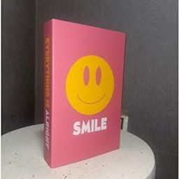 Daffodil India Faux Books Home Decorative Book Props Fake Book Bookshelf Faux Books Display Books Decor Hotel Fake Book/Smile-picture-14