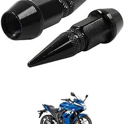 LOVMOTO Universal Spiked Valve Caps,Aluminum Alloy Dustproof and Waterproof Tire Valve Stem Caps, Suitable for Cars, Trucks and Motorcycles (2PCS Black) Comfortable with Gix-xer-image-48