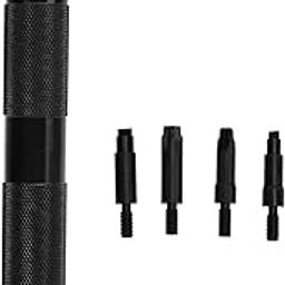 Aluminum Alloy Prep Multitool with Chamfer Deburring Tools, Compact and Portable Design, Anti slip Handle, Multi functional for Reloading, Removing Crimps and Preparat (Black)-image-69
