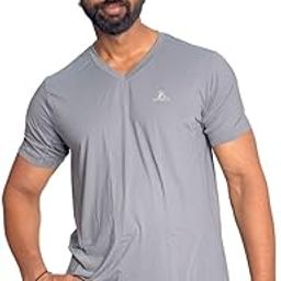 Super Star Ice Cool T-Shirts for Men, Breathable & Stretchable Vneck Half-Sleeve Tee, Combed Cotton Quick Day Gym Sports Jersey Pack of 1-image-32