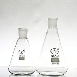 ISKO® Borosilicate glass Conical flask with standard Joint (B-24) (SET OF 2 PC) (500ML)-23