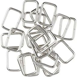 FABLOFT® 4x20 Pieces Metal Square Buckle Connector for DIY Bag Craft 20x12x2.8mm Silver-image-56