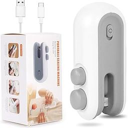 VIASKY Portable Mini Sealing Machine, Handheld Packet Sealer for Food, Snacks, Chips, Fresh Storage, Plastic Bags Sealing Machine(White)-image-23