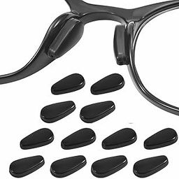 Ahamo 12 Pcs Air Cushion Nose Pads for Glasses - Anti-Slip Silicone Replacement, Soft Hydrogel Nose Pad for Reading Eyewear Comfort (Black)-picture-18