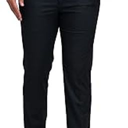 Men's Regular Mid Rise Checks Pattern Neo Fit Poly Viscose Blend Flat Front Formal Trouser-1
