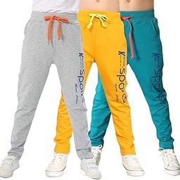 KYDA KIDS 100% Cotton Boys Summer Track Pant - Regular Fit Printed Sports Pants for Boy's, Multicolor (Pack of 3)-image-2