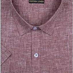 Men's Half Sleeves Formal Regular Fit Cotton Linen Shirt(GC312)-image-96