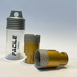 FACILE Diamond Brazed Drilling Core Bits M14 Connection Drill Bits Hole Saw Diamond Height 12/15MM Drill Dry/wet drilling for Stone, Marble & Tile - MM2MM PRODUCTS. " (35 MM)-17