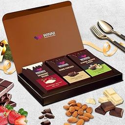 WINNI - Deluxe Chocolates 3 Pcs Bar Pack Gift Hamper | Premium Bars Gift Pack | Belgian Chocolates | Chocolate Gift For Happy Birthday, Anniversary, Kids, Valentine, For All Festive | Imported Chocolates-picture-11